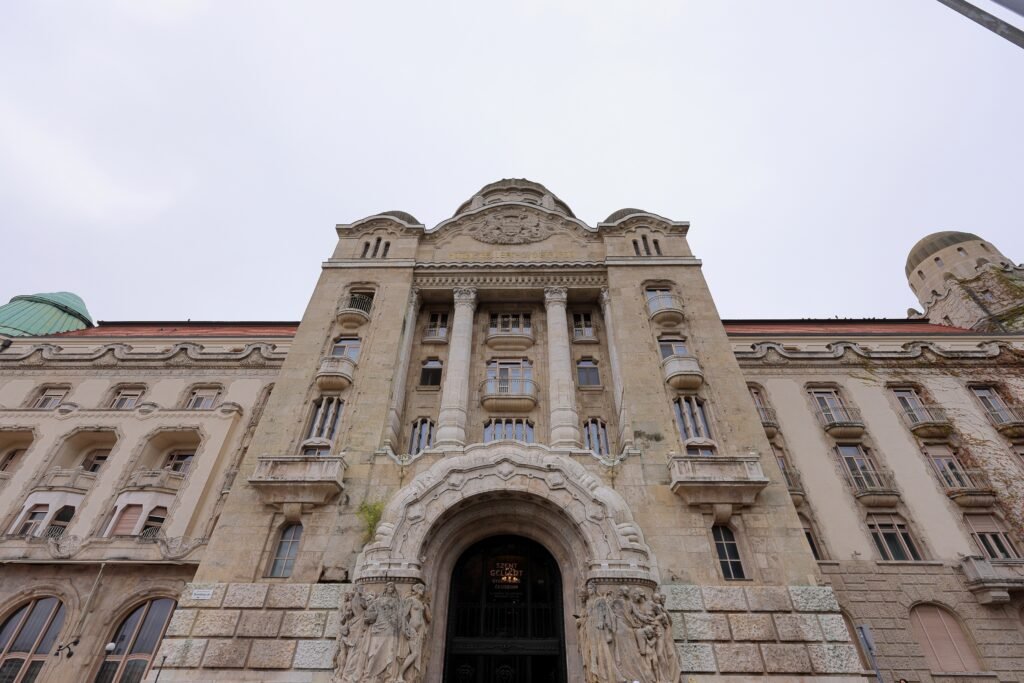 Art Nouveau exterior of Gellért Thermal Bath in Budapest Hungary