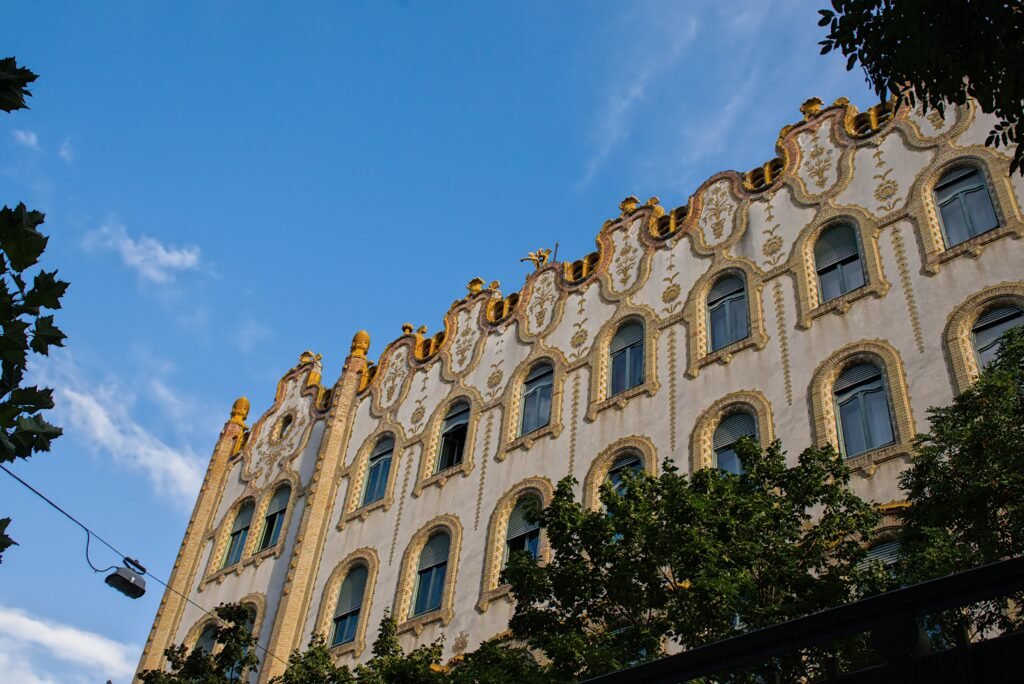 Hungarian Secession detail on the former Postal Savings Bank in Budapest