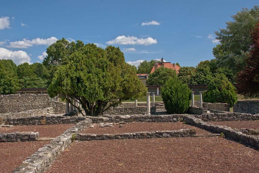 Roman ruins of Aquincum in Budapest Hungary